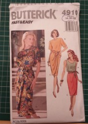 4910 PULLOVER TOP SLVS OR NOT,  MOCK WRAP SKIRT PATTERN 6-12